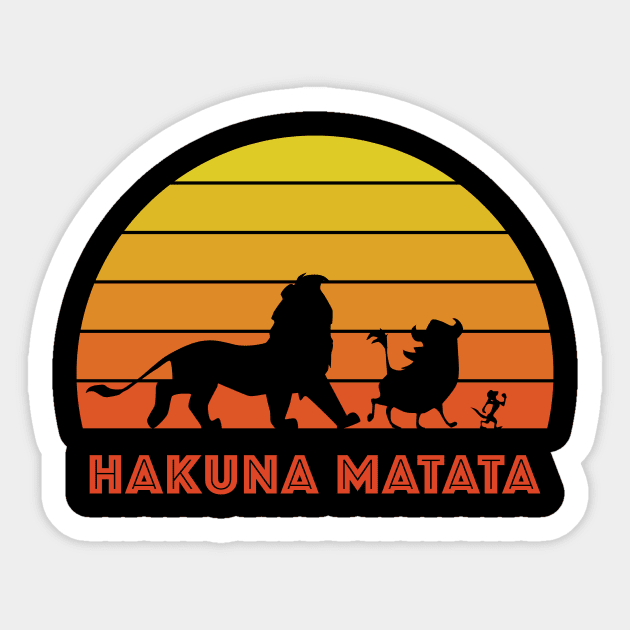 Hakuna Matata Sunset Sticker by i.mokry